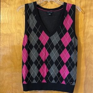 Tommy Hilfiger Argyle Print Sweater Vest